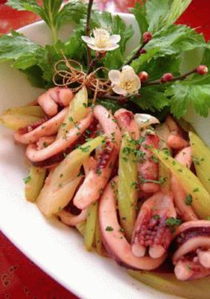 イカとセロリの炒め物～！-レシピのメイン写真