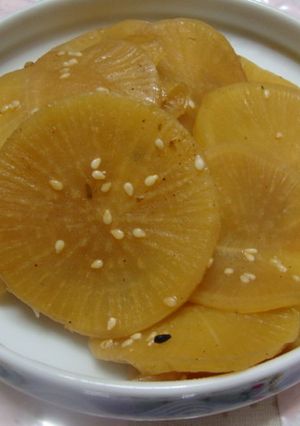 大根の古漬けで煮物-レシピのメイン写真