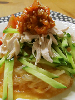 ダイエットレシピ/蒟蒻キムチ涼麺124㌍-レシピのメイン写真