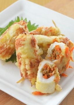 きんぴらごぼうを詰めた ちくわ天♪-レシピのメイン写真