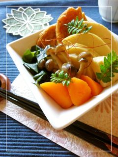 筍と揚げはんぺんとわかめの煮物-レシピのメイン写真