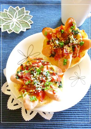 魚ニソ×福神漬け×パセリのトースト-レシピのメイン写真