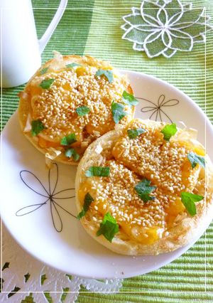 ごまたっぷり♡　チーズ×鰹節のトースト-レシピのメイン写真