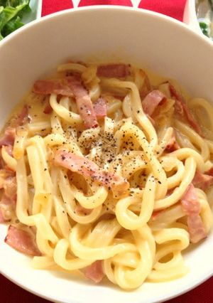 失敗しらず☆うどんカルボナーラ-レシピのメイン写真