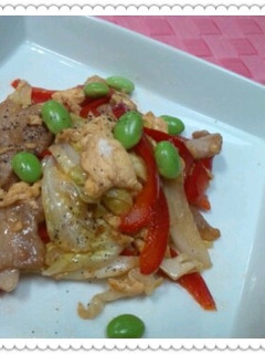 キャベツ❤卵❤豚肉の炒め物-レシピのメイン写真