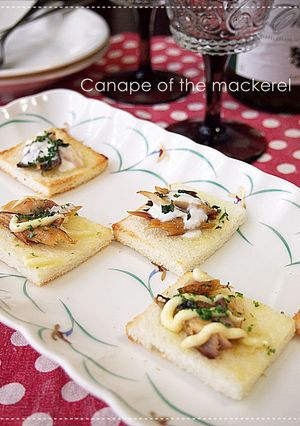 簡単おつまみ♡　焼き鯖 de カナッペ-レシピのメイン写真
