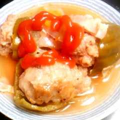 รูปของ ピーマンの肉詰め IN美味しいスープ