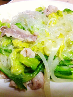塩麹焼そば風春雨-レシピのメイン写真