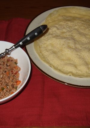 タコス風ひき肉のクレープ包み-レシピのメイン写真