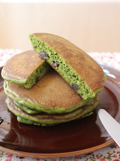 抹茶と大納言のホットケーキ。-レシピのメイン写真