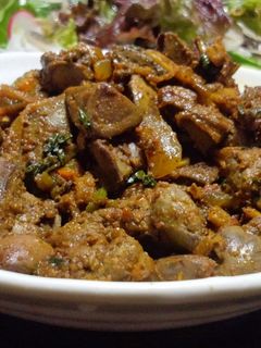 鶏レバーのカレー風味炒め=ブッタン-レシピのメイン写真