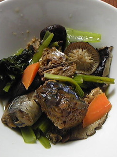サバの味付け缶と小松菜の煮込み2-レシピのメイン写真