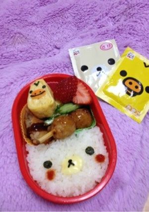 ☆キャラ弁☆簡単リラックマ＆キイロイトリ-レシピのメイン写真