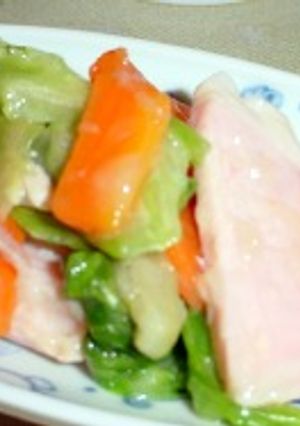 ハムとレタスの炒め物-レシピのメイン写真