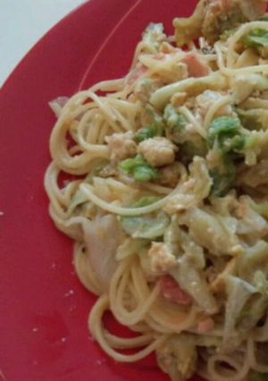 レタスたらこ卵のバター風味スパゲッティ-レシピのメイン写真
