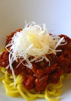 大豆の中華風トマトソースＤＥ混ぜ麺-レシピのメイン写真