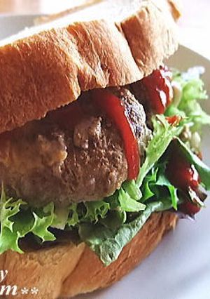 ハンバーグサンド-レシピのメイン写真