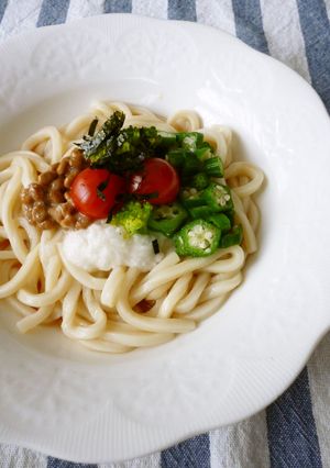 ツルっと！ねばねばサラダうどん✿-レシピのメイン写真