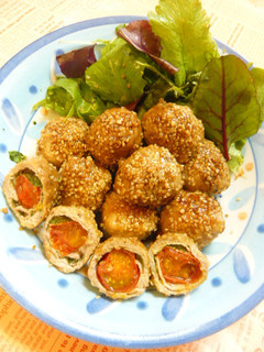ミニトマトのごま肉巻き-レシピのメイン写真