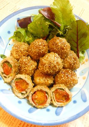 ミニトマトのごま肉巻き-レシピのメイン写真