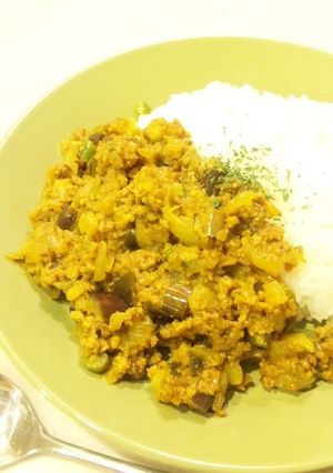 【無水】 茄子と人参のドライカレー-レシピのメイン写真