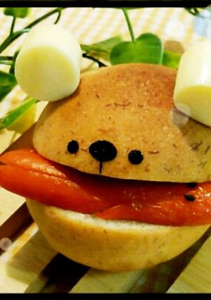 丸パンDEパクパクパッくま♪-レシピのメイン写真