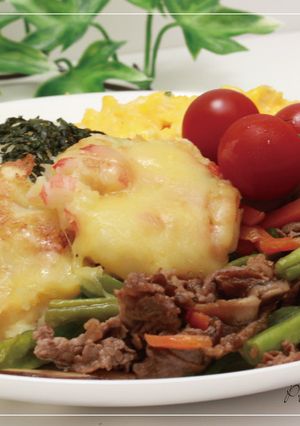 うどんとはんぺんのカレーチーズ焼き＊-レシピのメイン写真