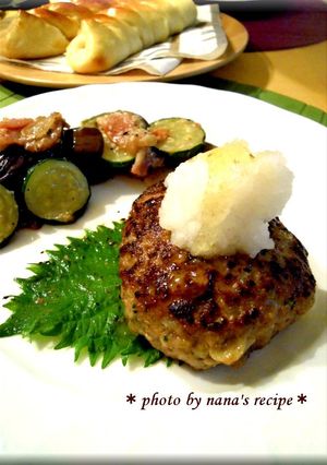 ニンジンの摩り下ろしでふっくらハンバーグ-レシピのメイン写真
