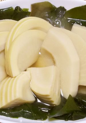 旬の味♪筍を食する（３）ワカメと炊いて-レシピのメイン写真