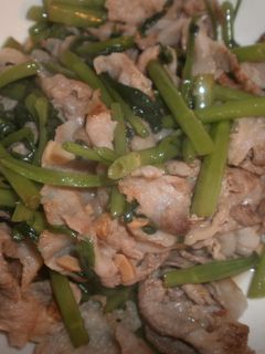 ✿空芯菜と豚肉の炒め物✿-レシピのメイン写真