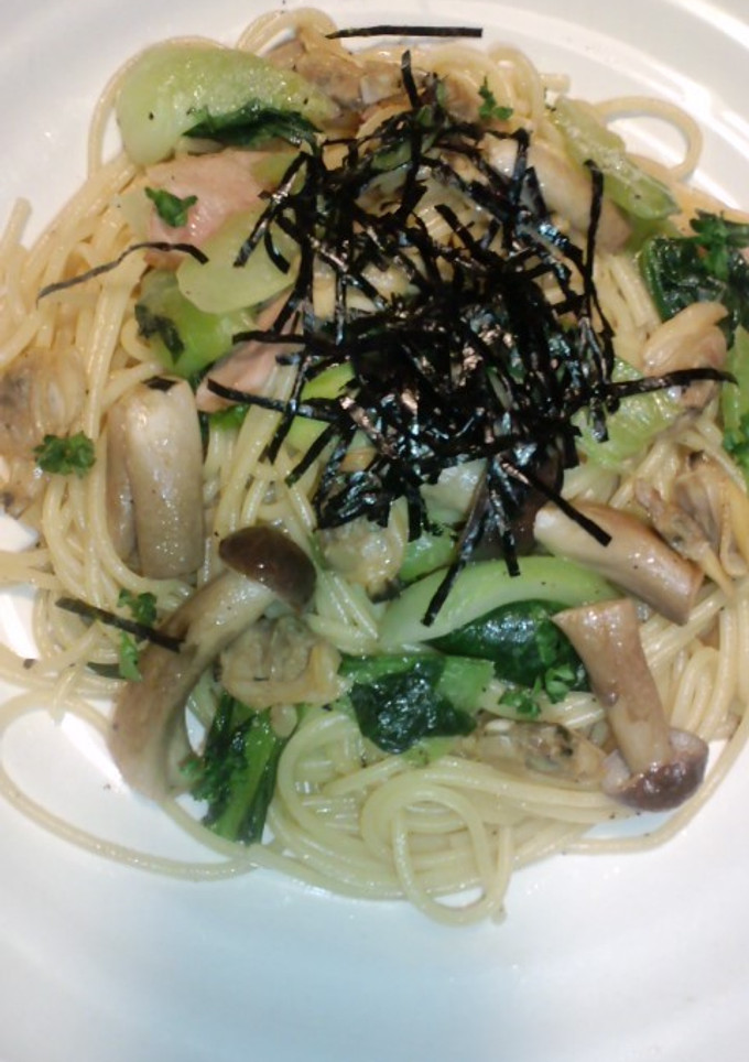 青梗菜とアサリの和風パスタ-レシピのメイン写真