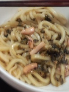 超簡単☆いか明太と高菜の焼きうどん♪-レシピのメイン写真