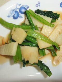 小松菜と筍の辛し和え-レシピのメイン写真