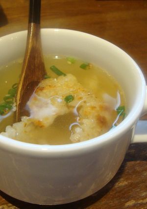 ナッツ風味♪ゴマとチーズのおこげスープ-レシピのメイン写真