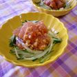 簡単もう一品♪マグロのナッツ和え