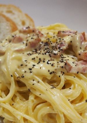 主人の大好物❤カルボナーラ-レシピのメイン写真