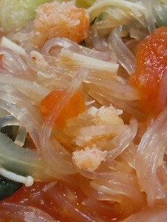 さっぱり♪春雨とカニのトマト煮-レシピのメイン写真
