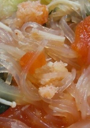 さっぱり♪春雨とカニのトマト煮-レシピのメイン写真