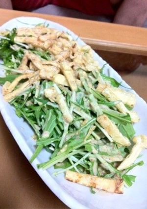水菜と油揚げのサラダ-レシピのメイン写真
