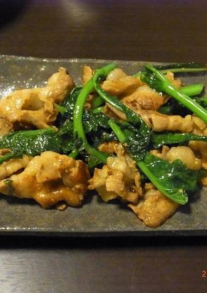菜の花と豚ばら肉のマスタード炒め-レシピのメイン写真