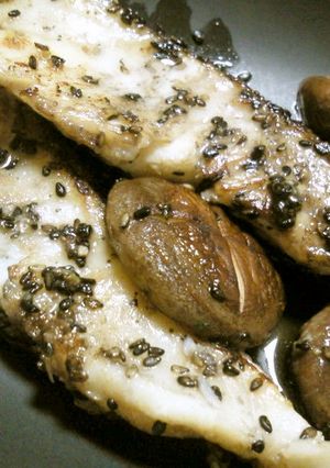 塩麹でしいたけとたらのごま焼き-レシピのメイン写真