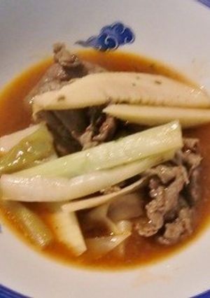 麻婆豆腐の素で、筍と小ネギを味つけ-レシピのメイン写真