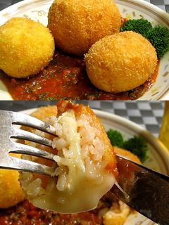 ライスコロッケのミートソース添え♪-レシピのメイン写真