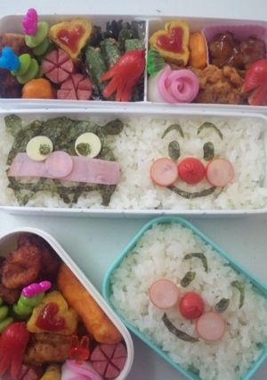 キャラ弁*詰めるだけ手抜きアンパンマン-レシピのメイン写真