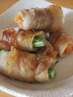 ゴマ味噌ぬって野菜の肉巻き-レシピのメイン写真