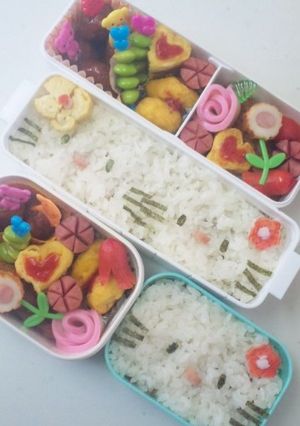 キャラ弁＊詰めるだけ簡単手抜キティちゃん-レシピのメイン写真