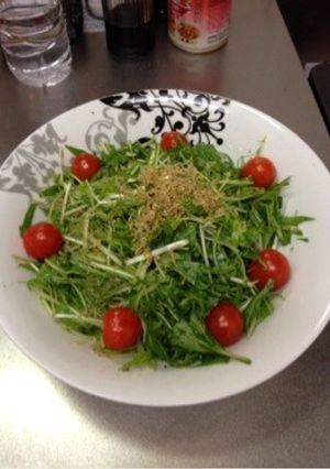 カリカリじゃこのパリパリ水菜サラダ♪-レシピのメイン写真