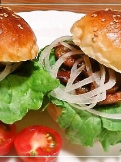 わさびソース✿豚バラてり焼きバーガー-レシピのメイン写真