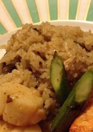 炊飯器で作るマッシュルームのピラフ-レシピのメイン写真