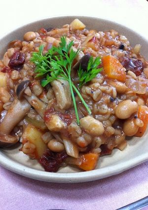 【菜食】押し麦と根菜のトマトリゾット-レシピのメイン写真